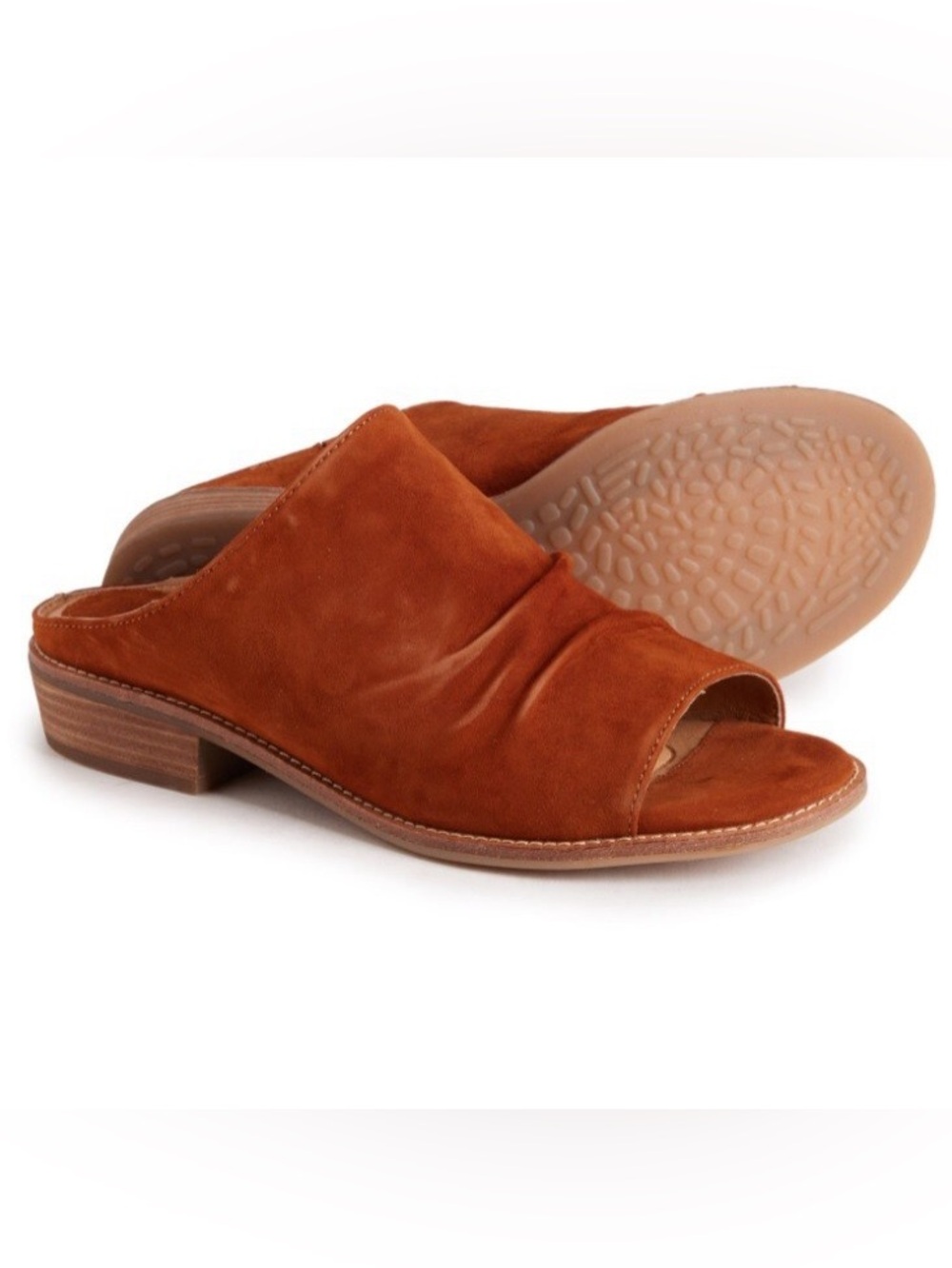 Sofft Womens Netta Suede Open Toe Slip On Sandals - Picture 2 of 8